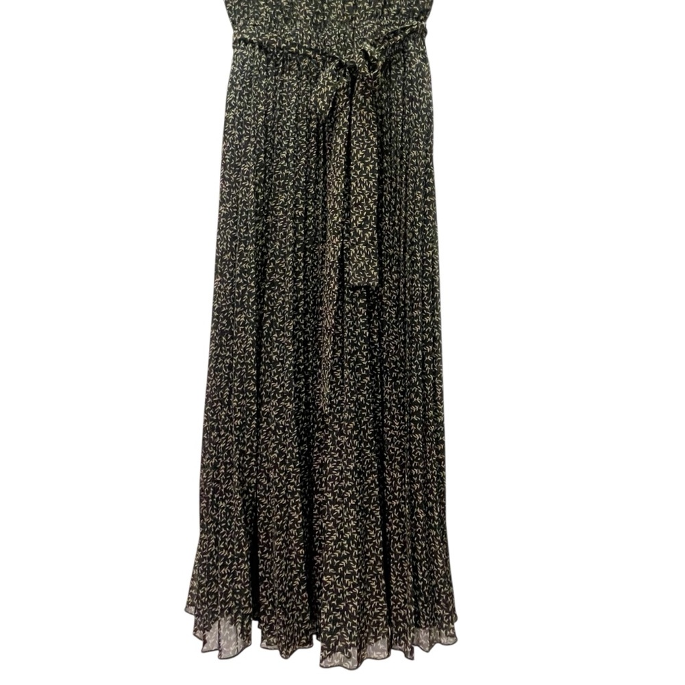 Baltic Born Black Midi Dress with Subtle Cream Print - Picture 6 of 14